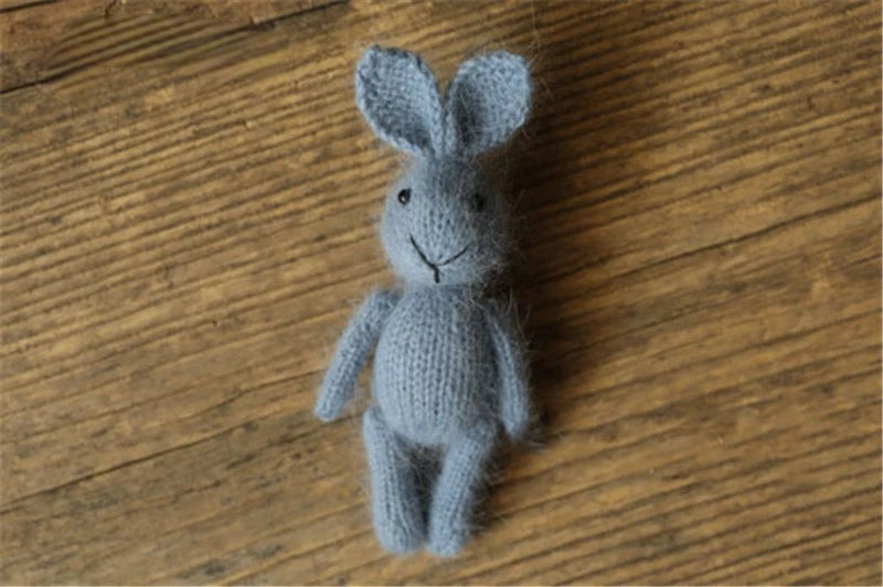 Handmade Dolls Knitted Rabbit Bear  Newborn Photography Props Baby Photography Studio  Accessoires