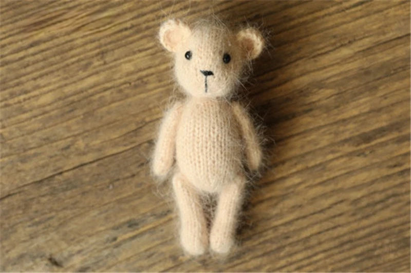 Handmade Dolls Knitted Rabbit Bear  Newborn Photography Props Baby Photography Studio  Accessoires