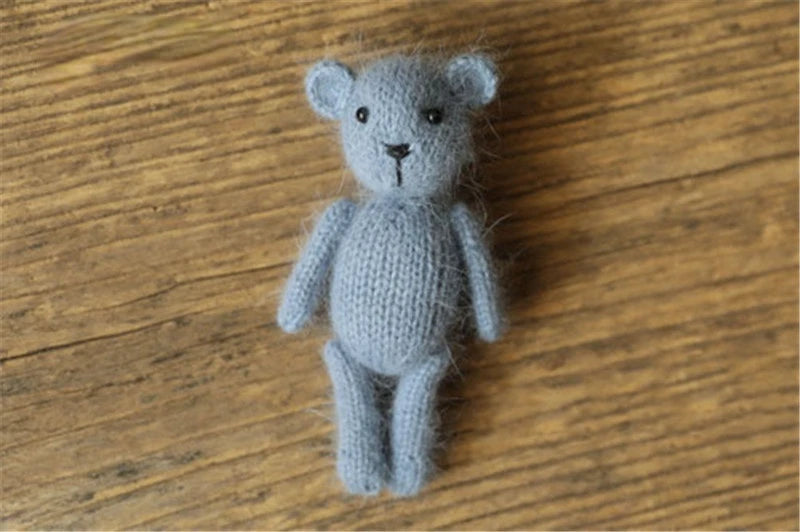 Handmade Dolls Knitted Rabbit Bear  Newborn Photography Props Baby Photography Studio  Accessoires