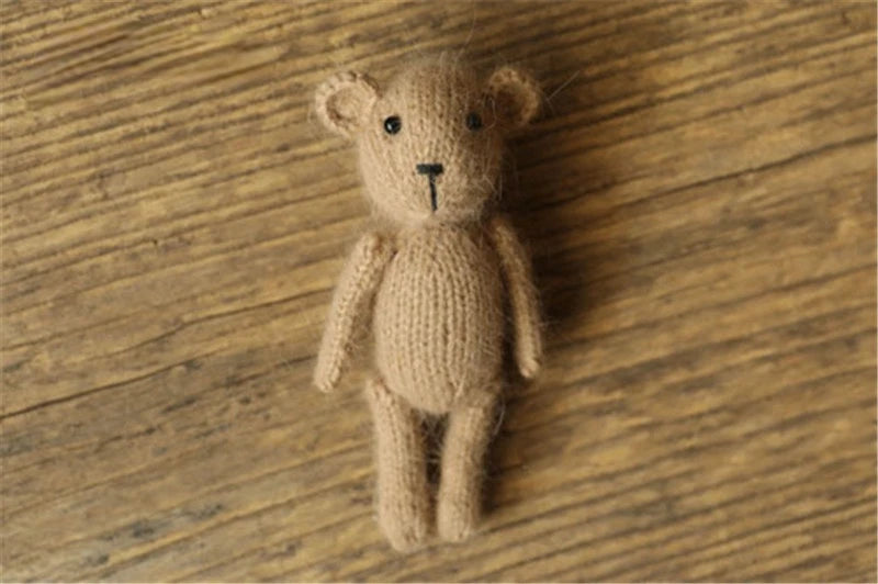 Handmade Dolls Knitted Rabbit Bear  Newborn Photography Props Baby Photography Studio  Accessoires
