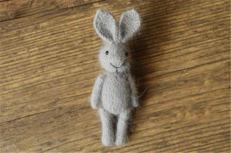 Handmade Dolls Knitted Rabbit Bear  Newborn Photography Props Baby Photography Studio  Accessoires