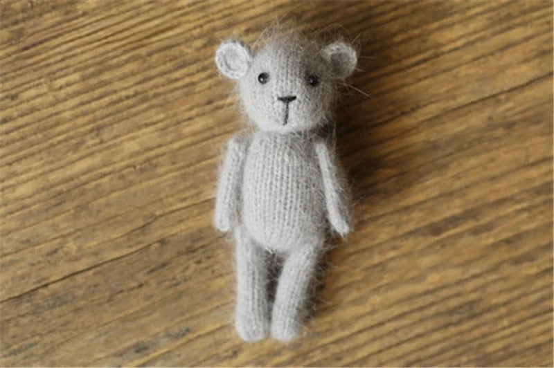 Handmade Dolls Knitted Rabbit Bear  Newborn Photography Props Baby Photography Studio  Accessoires