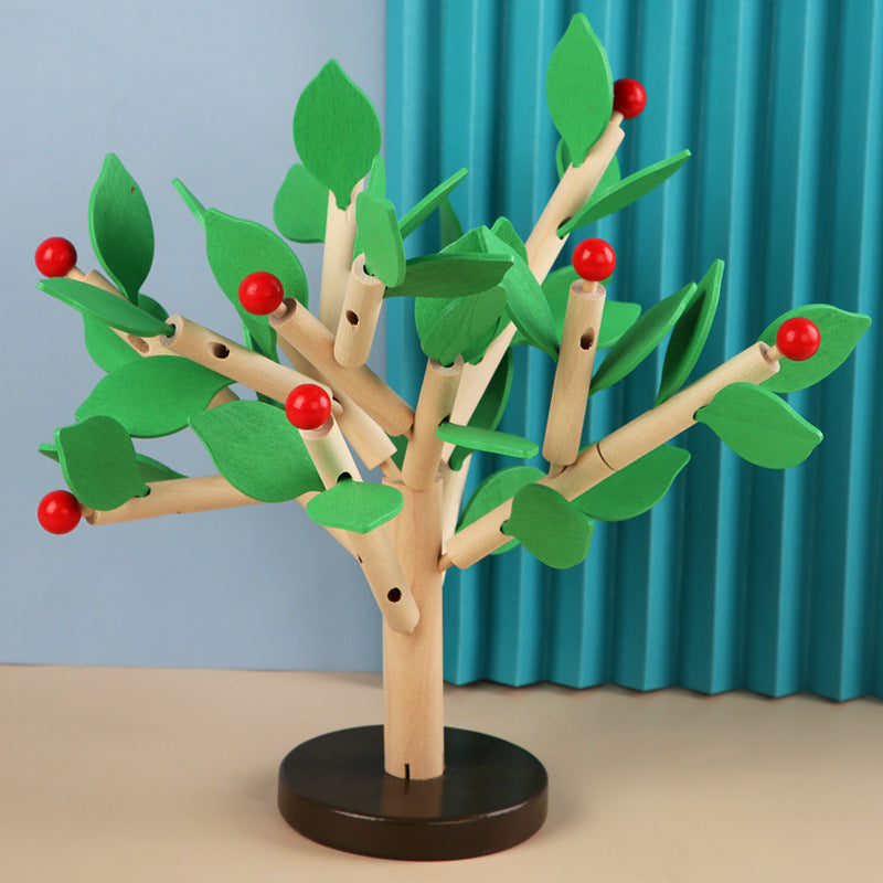 <font dir="auto" style="vertical-align: inherit;"><font dir="auto" style="vertical-align: inherit;">Kindergarten puzzle disassembly and assembly combination toy model wooden baby gift children's manual assembling and inserting leaf building blocks</font><