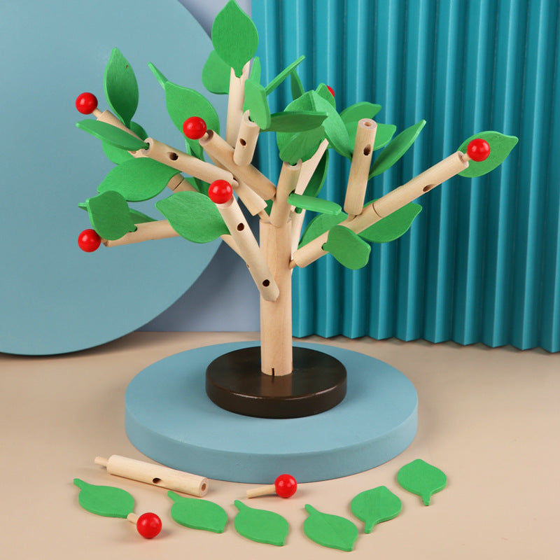 <font dir="auto" style="vertical-align: inherit;"><font dir="auto" style="vertical-align: inherit;">Kindergarten puzzle disassembly and assembly combination toy model wooden baby gift children's manual assembling and inserting leaf building blocks</font><
