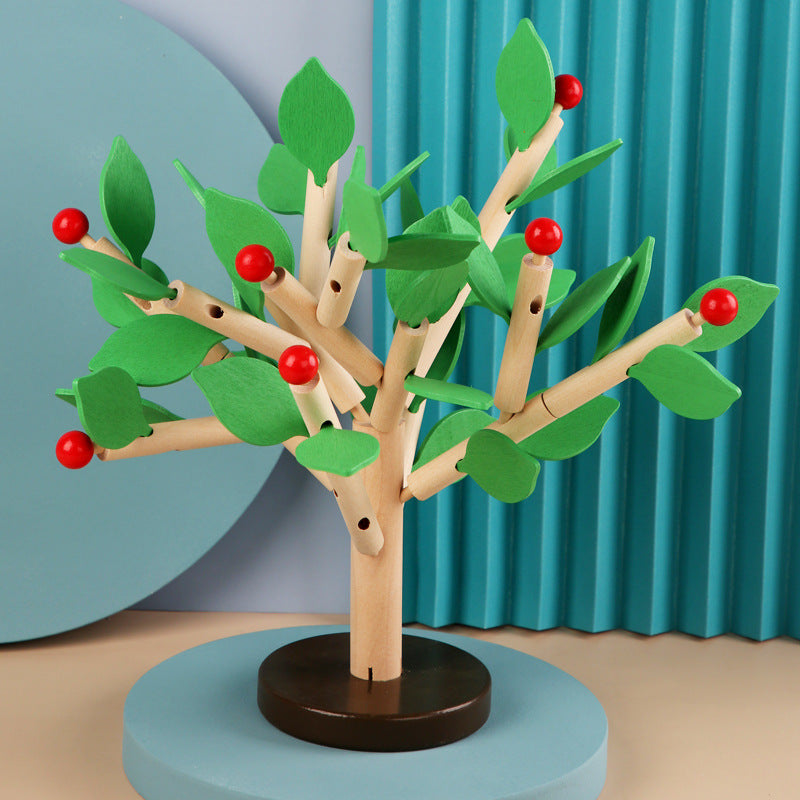 <font dir="auto" style="vertical-align: inherit;"><font dir="auto" style="vertical-align: inherit;">Kindergarten puzzle disassembly and assembly combination toy model wooden baby gift children's manual assembling and inserting leaf building blocks</font><