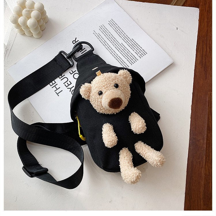 <font dir="auto" style="vertical-align: inherit;"><font dir="auto" style="vertical-align: inherit;">Popular Bear Canvas Bag 2025 New Trendy Shoulder Crossbody Bag Cartoon Ins Cute Bag Custom Packaging</font></font>